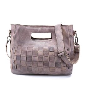 bed|stu women’s orchid leather bag (light grey driftwood)