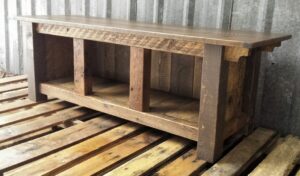 rustic farmhouse bench