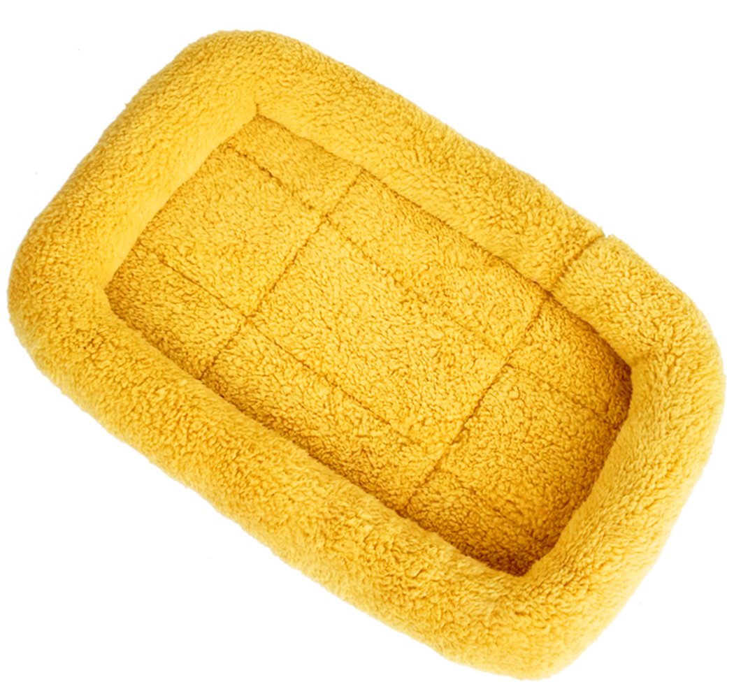 XIAOYU Winter Warm Comfortable Pet Dog Cat Sleeping Bed Mat for Pet House/Kennels/Cage/Crate Bed, Yellow, M