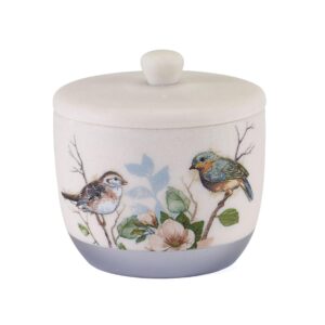 avanti linens - covered jar, countertop organizer, bird design home decor (love nest collection)