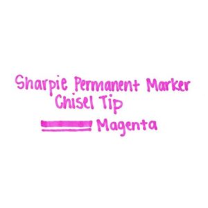 SHARPIE Permanent Marker, Chisel Tip, Magenta, Each