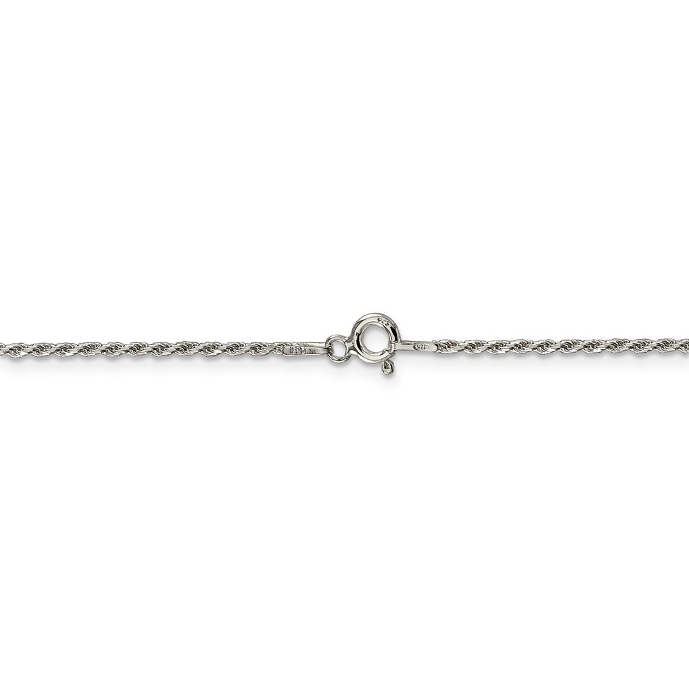 Rembrandt Charms Sterling Silver Mustard Seed Charm on a Sterling Silver Rope Chain Necklace, 18"