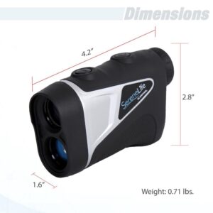 SereneLife Advanced Golf Laser Rangefinder with Pinsensor Technology - Waterproof Digital Golf Range Finder Accurate up to 540 Yards - Upgraded optical view