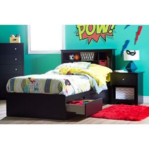 South Shore Vito Twin Mates Bed with Bookcase Headboard (39")