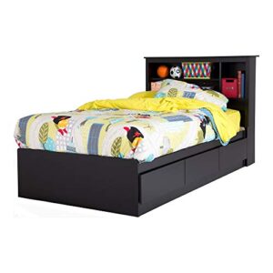 South Shore Vito Twin Mates Bed with Bookcase Headboard (39")