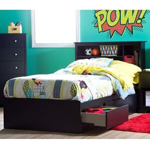 South Shore Vito Twin Mates Bed with Bookcase Headboard (39")