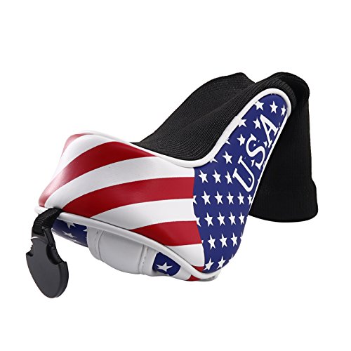 Craftsman Golf Stars and Stripes American USA US Flag Headcover Head Cover for Scotty Cameron Taylormade Odyssey Fairway Wood (3pcs(D,F,F) Sock)