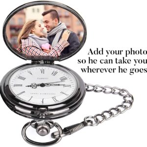 FJ FREDERICK JAMES Anniversary Gift's for Him I Anniversary Gift' for Husband - Engraved ‘to my Husband’ Pocket Watch | I Love You Gift for Husband for Birthday I Valentines I Anniversary for Men