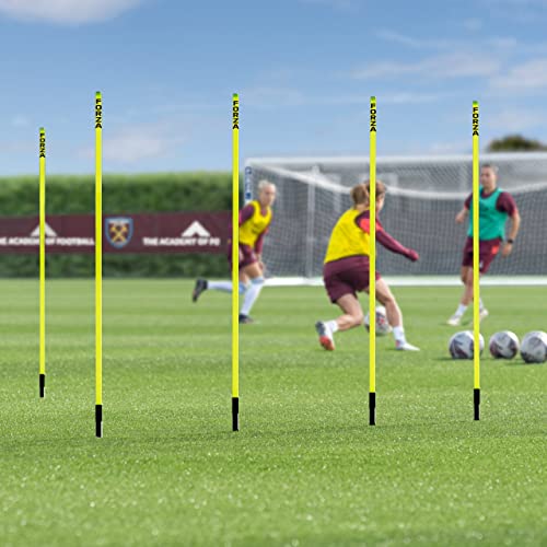 Net World Sports Forza Spring Loaded Agility Poles | Improve Endurance, Speed & Footwork - Available in Packs of 8 or 16 (Without Bases, Pack of 8, 5ft)