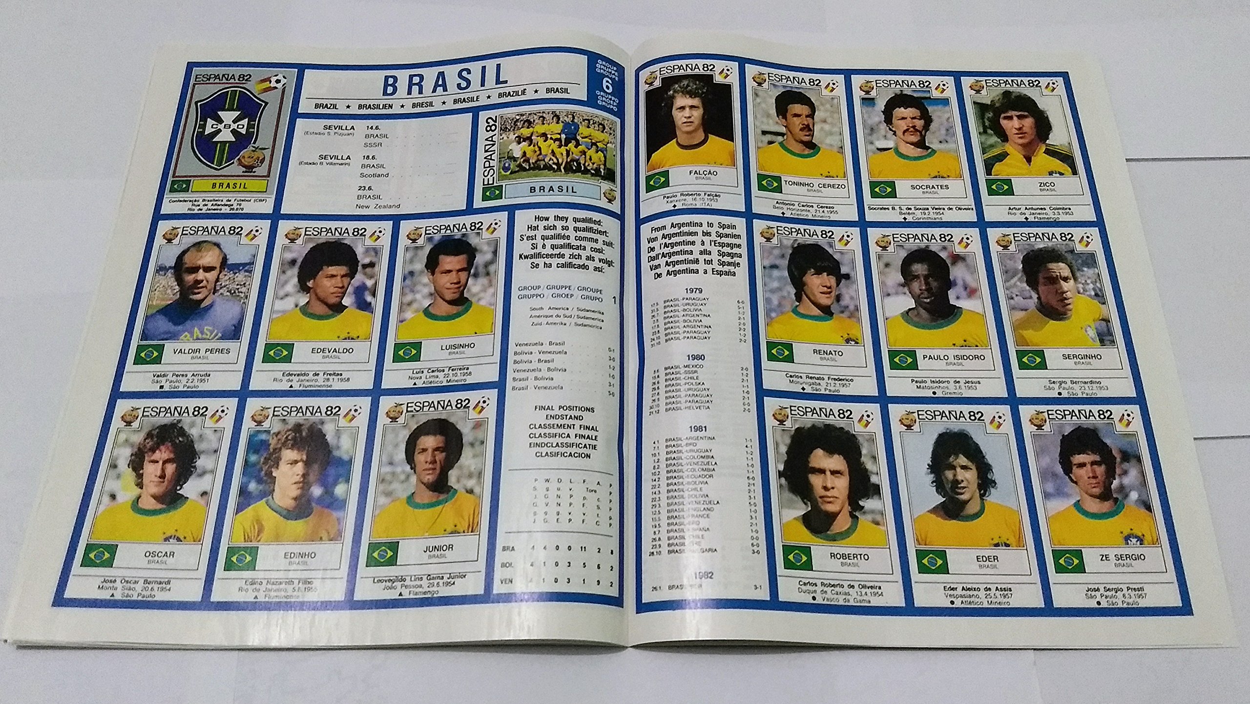 PANINI World Cup Spain España 82 Album Players Images Printed Mundial Copa del Mundo