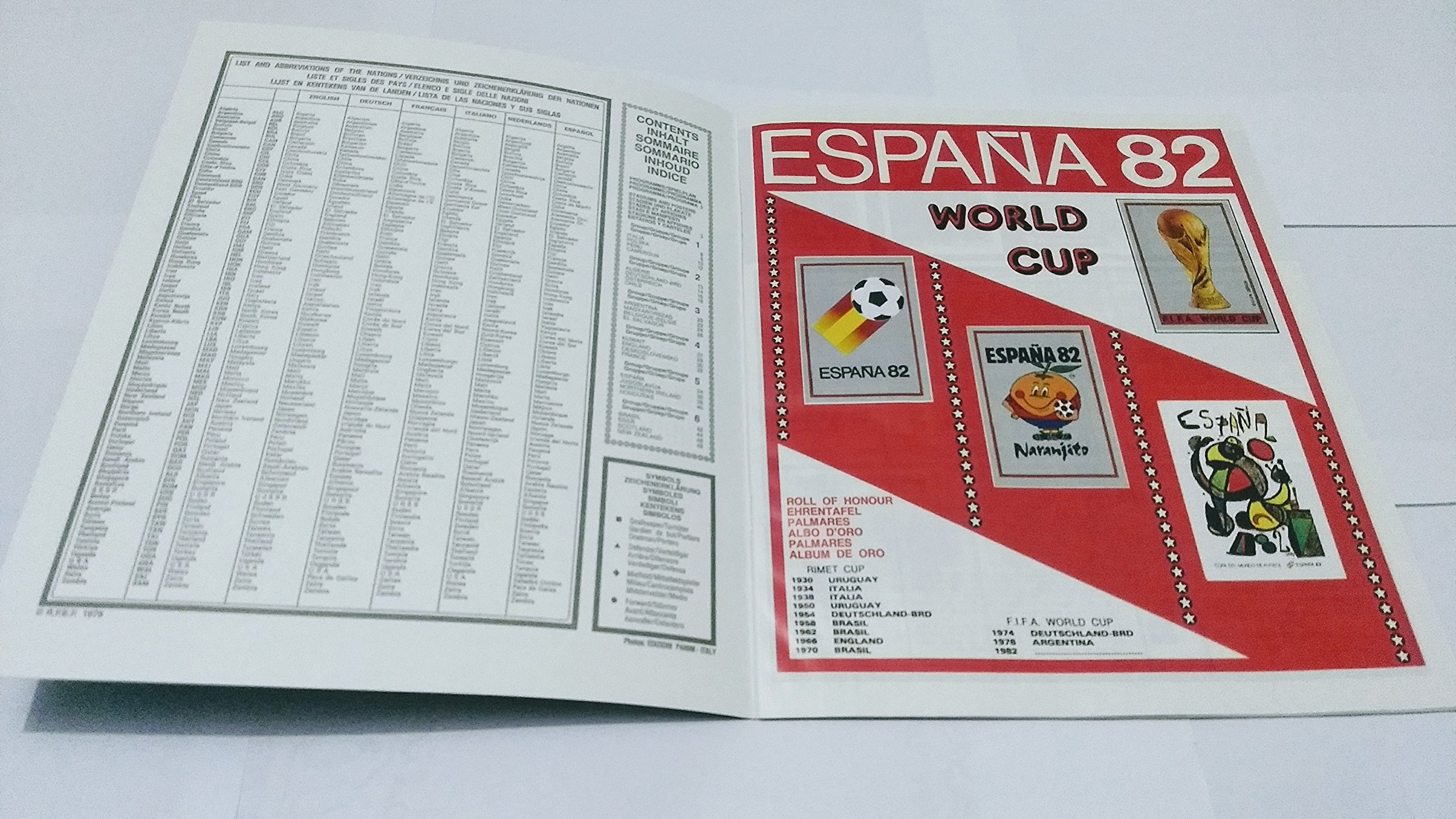 PANINI World Cup Spain España 82 Album Players Images Printed Mundial Copa del Mundo