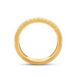 2 Ct Round Cut & Taper White Natural Diamond Etruscan Style Anniversary Band Ring in 14k Solid Yellow Gold Jewelry For Women (I-J Color, I2-I3 Clarity, Cttw 2.00)-6