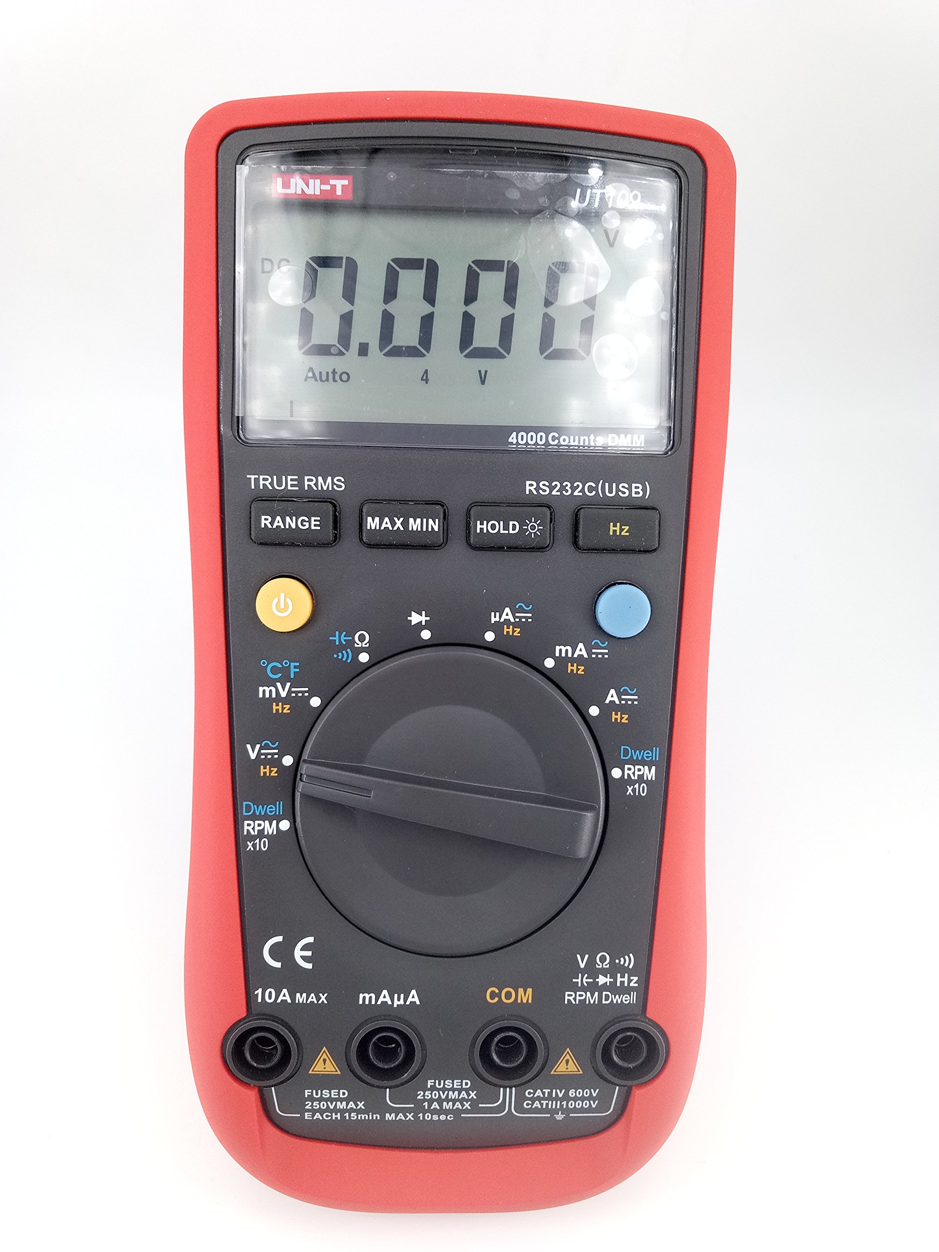 UNI-T Portable Digital Automobile Multimeters UT109 DWELL RPM Measurement DC Voltage (V) AC Voltage (V) DC Current (A) AC Current (A) Resistance (Ω) Capacitance (F) Frequency (Hz) Temperature (°C)