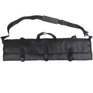 KRATARC Archery Lightweight Rolled-Up Takedown Recurve Bow Case Bow Bag with Arrow Tube Holder (Black)