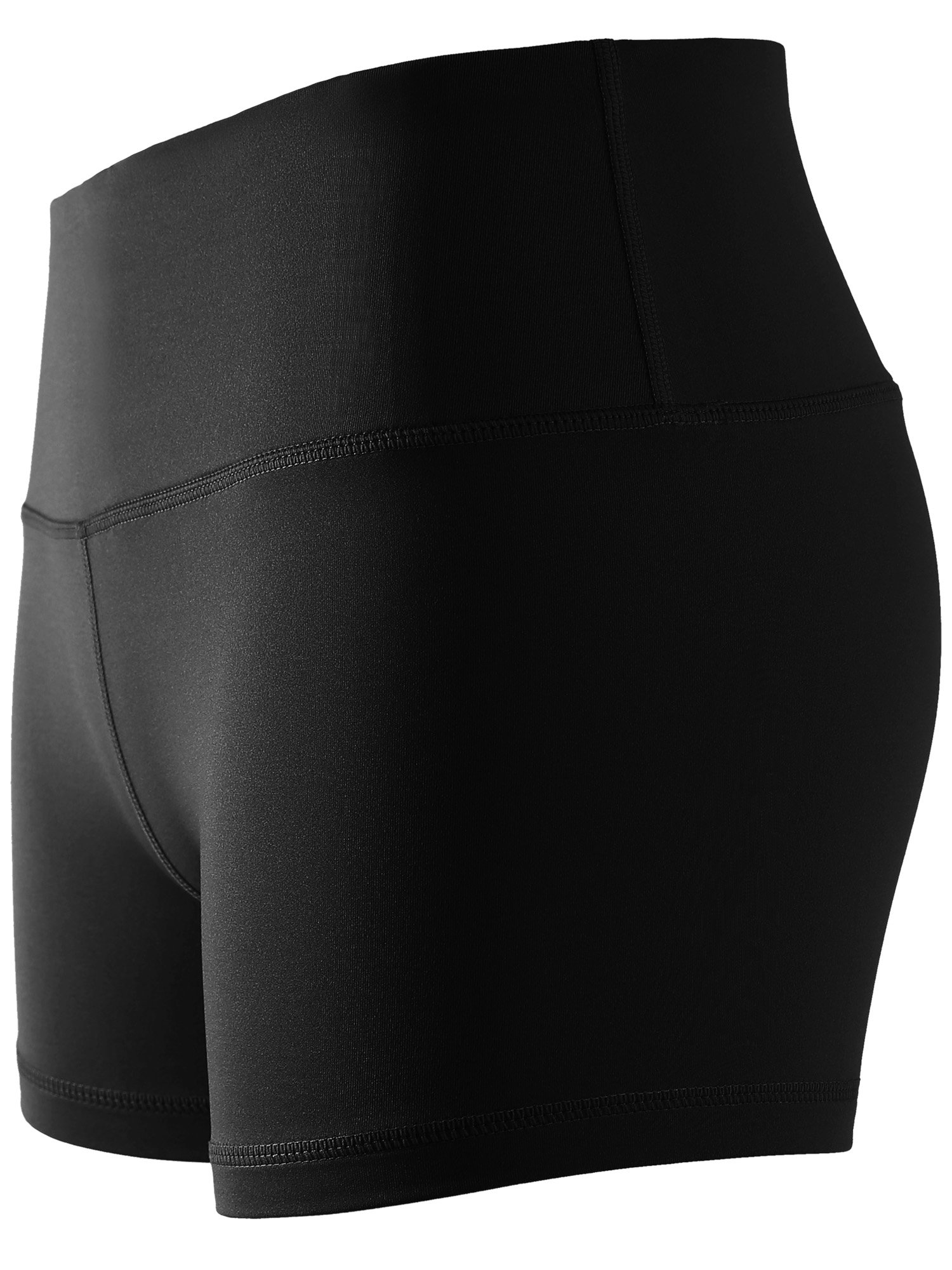 CADMUS Women's Stretch Fitness Running Shorts with Pocket,3 Pack,05,Black,Medium