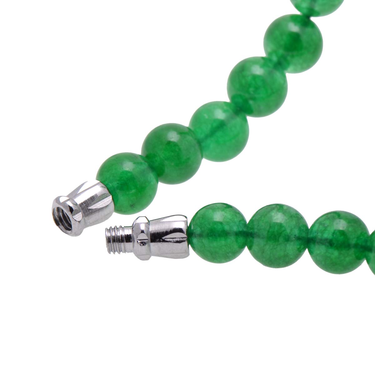 Paialco Women's Graduated Necklace Strand Chalcedony Emerald Green Beads 6-14MM, 18 Inches