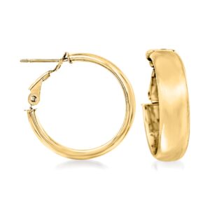 ross-simons italian 14kt yellow gold hoop earrings