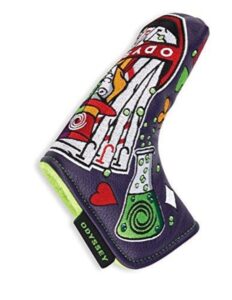 callaway golf 2018 no 3 jack putter headcover, blade , purple-green-red