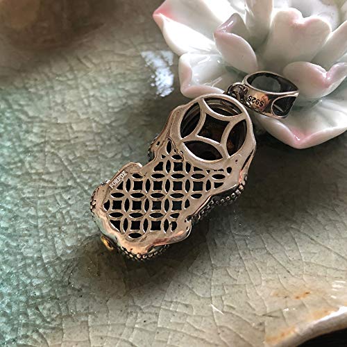 Two Tone 925 Sterling Silver Chinese Mystic Lucky Ancient Animal PIXIU Pendant for Men Women