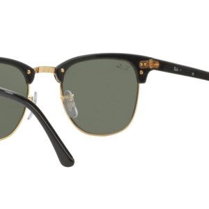 Ray-Ban RB3016 Clubmaster Sunglasses (51 mm, Solid Black G15 Lens Non-Polarized Lens)