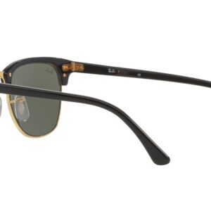 Ray-Ban RB3016 Clubmaster Sunglasses (51 mm, Solid Black G15 Lens Non-Polarized Lens)