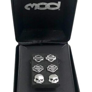 Harley-Davidson Women's Bar & Shield/Skull Stud Earrings Set - 3 Styles HDS0005