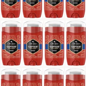 Old Spice Deodorant for Men, Captain Scent, Red Collection, 3.0 Ounce (Pack of 12)