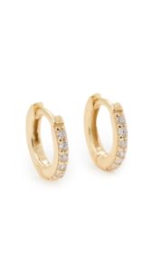 shashi women's katerina hoop earrings, gold/clear, one size