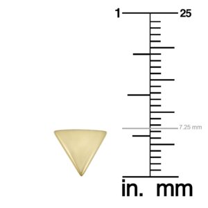 Kooljewelry 14k Yellow Gold Triangle Stud Earrings Minimalist Jewelry