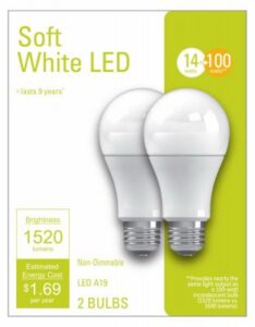 g e lighting 32593 13w, a21 soft white led light bulb, 2 count (pack of 1)