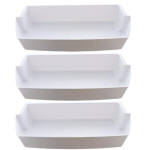 Kitchen Basics 101: 3-Pack Door Shelf Bins 2187172 Replacement for Frigidaire Whirlpool Kenmore Refrigerator PS328468