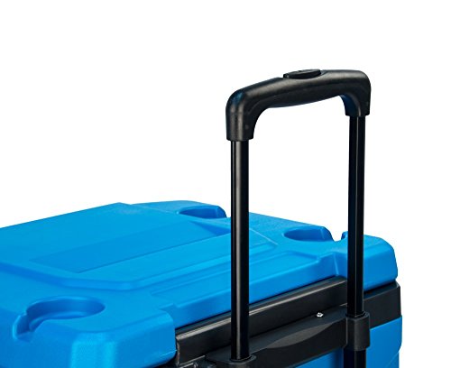 Igloo Latitude 60qt Roller Cooler, Fiesta Blue/Obsidian Gray