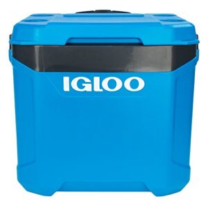 Igloo Latitude 60qt Roller Cooler, Fiesta Blue/Obsidian Gray