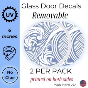 Glass Door Stickers Decals – 2 Per Pack - Printed on Both Sides - Windows, Doors, Patio, Sliding, & Shower, Removable and Repositionable. Dogs, Cats, Pets, Kids, Guests, Elderly, Bird Alert