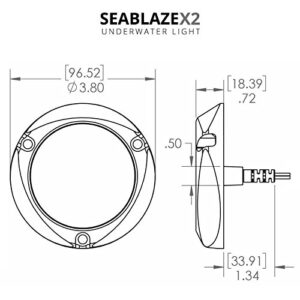 Lumitec SeaBlaze X2 Underwater Light, Bronze, Spectrum RGBW, One Size