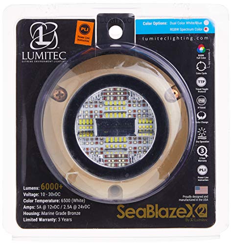 Lumitec SeaBlaze X2 Underwater Light, Bronze, Spectrum RGBW, One Size