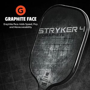 Onix Graphite Stryker Pickleball Paddle Features Oversized, Nomex, Paper Honeycomb Core, and Graphite Face