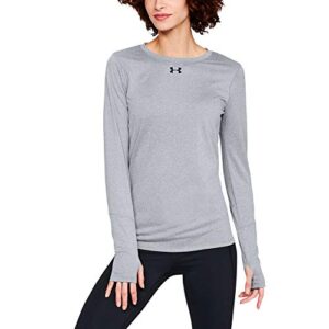 under armour women's ua locker 2.0 long sleeve lg gray