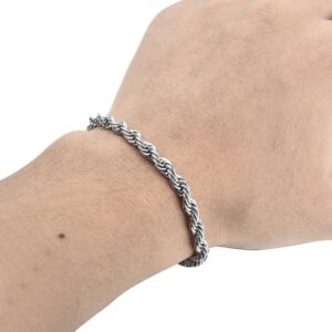 HolyFast Twist Chain Bracelets - Stainless Steel Rope Jewelry for Men & Women