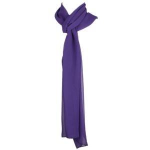 Hat To Socks Chiffon Scarf Sheer Wrap for Women (Purple)