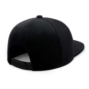 CHOK.LIDS Strip Club Veteran Flat Visor Ball Cap Baseball Cap Snapback Closure PS101 (PS101 Black)