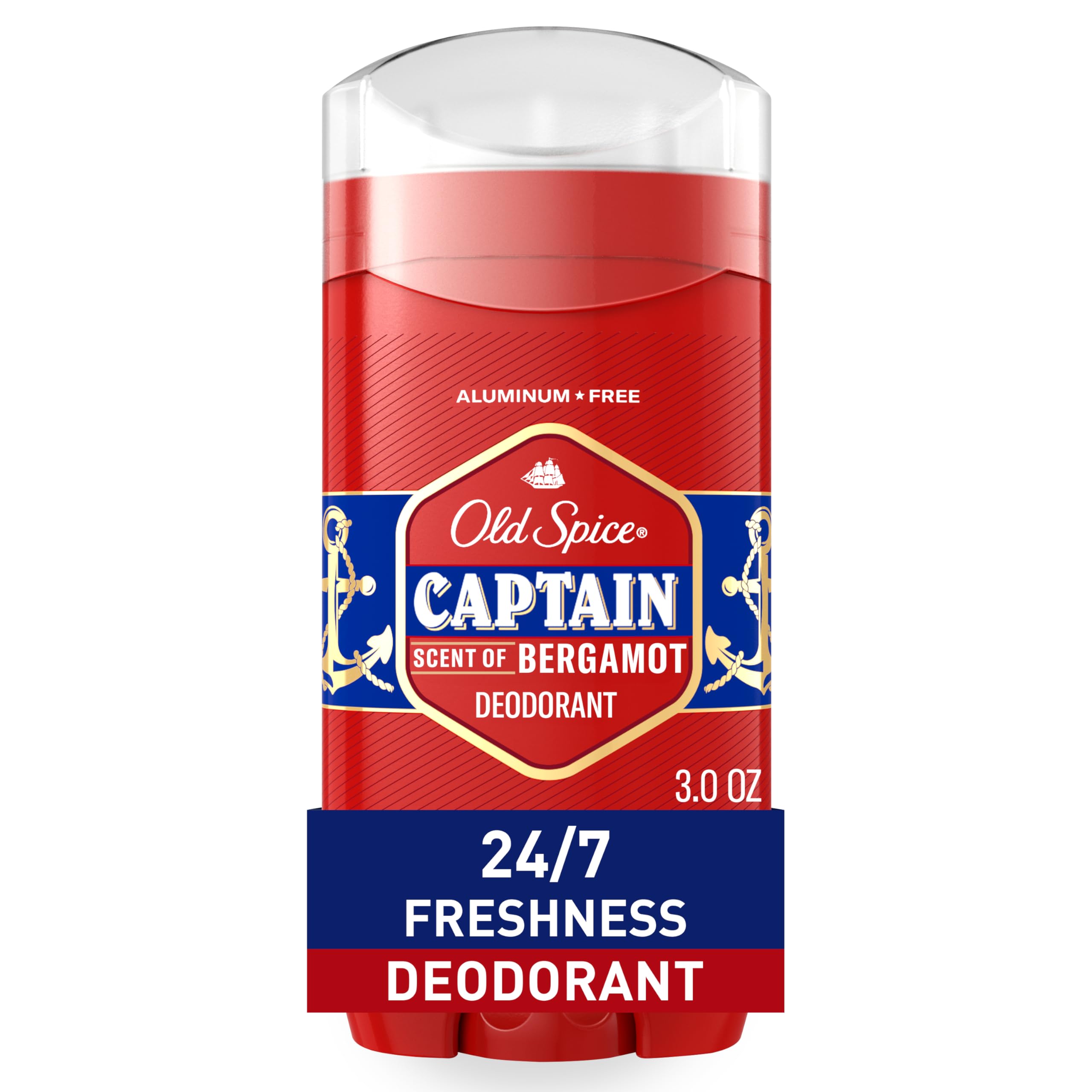 Old Spice Red Collection Captain Scent Deodorant for Men, 3.0 oz