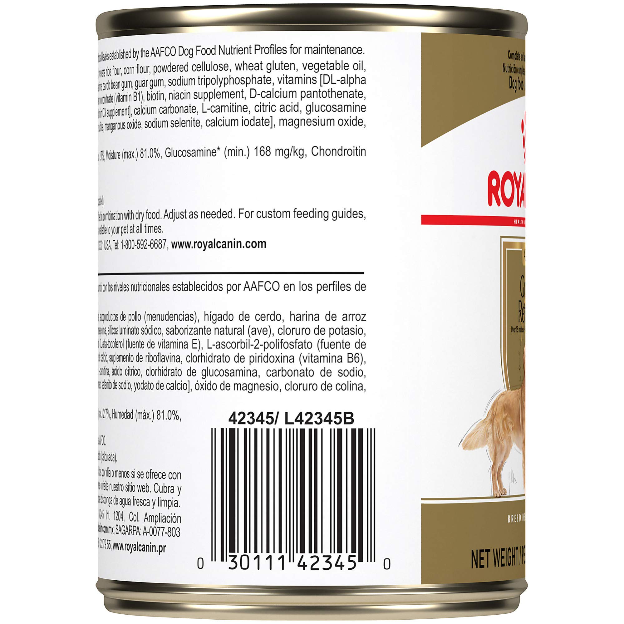 Royal Canin Golden Retriever Loaf in Sauce Canned Dog Food, 13.5 oz can (12-count)