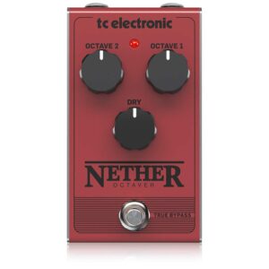 tc electronic nether octaver classic all-analog octave pedal with 1 or 2 octaves below original for adding warm deep bottom end