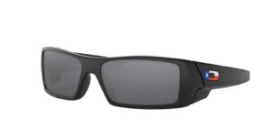 oakley men's oo9014 gascan rectangular sunglasses, matte black/black iridium, 60 mm