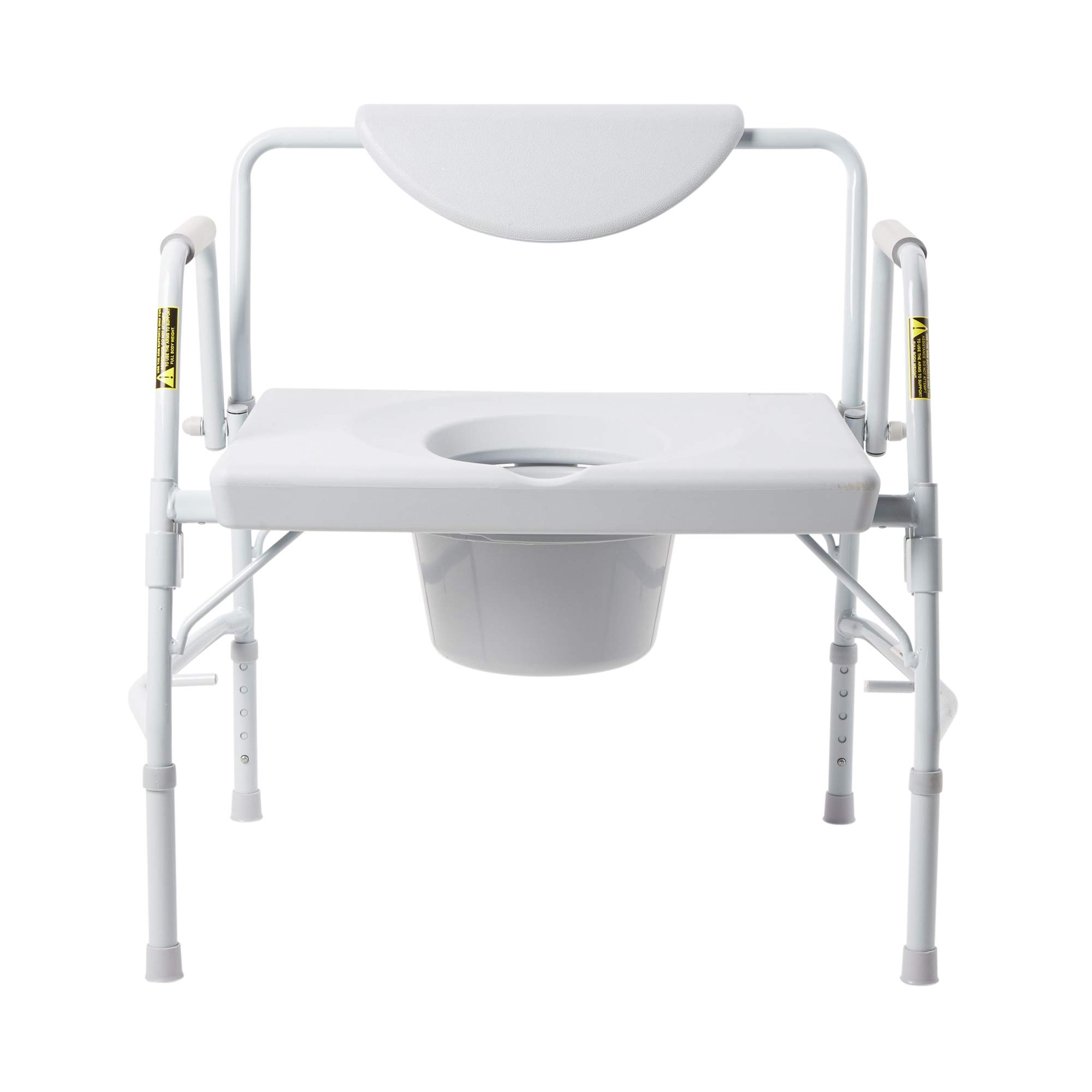 McKesson Heavy-Duty Bariatric Commode Chair with 12 qt Bucket, 1000 lbs Weight Capacity, 23 1/4 in Seat Width, 1 Count