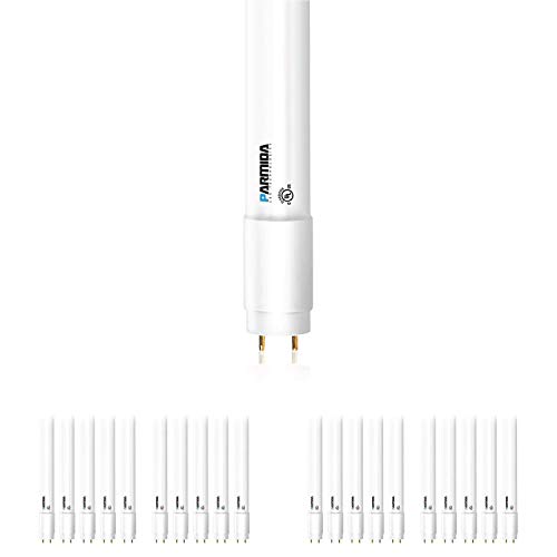 PARMIDA 20-Pack 4FT LED T8 Ballast Bypass Type B Light Tube, 18W, UL-Listed for Single-Ended & Dual-Ended Connection, 2200lm, Frosted Lens, T8 T10 T12, UL, FCC - 5000K