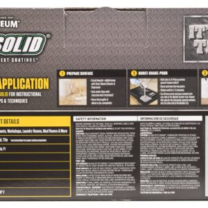 Rust-Oleum 306321 RockSolid Marble 1 Car Garage Floor Coating Kit, Mountain White, 5 Piece Set