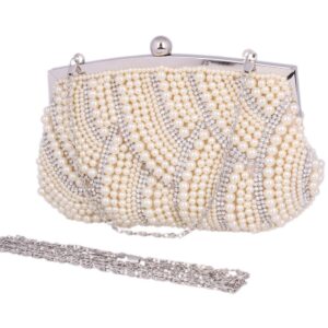 Day of Saturn Womens Glitter Clutch Bag Bling Evening Bridal Prom Party Handbag Purse,Champagne