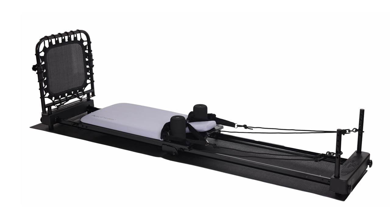 AeroPilates Foldable Reformer 4420 | Four-Cord Resistance | Free-Form Cardio Rebounder | includes Four Workout DVDs